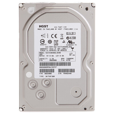 

Yuke (HGST) 6TB 7200 оборотов в минуту 128M жесткий диск SATA6Gb / с предприятием (HUS726060ALE610)