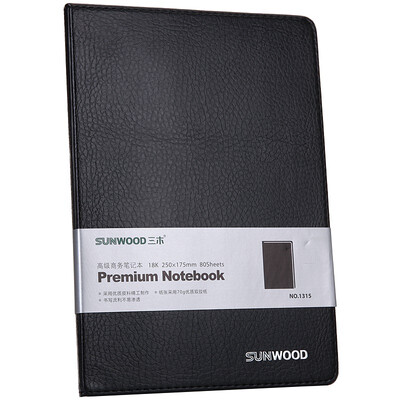 

Miki (Sunwood) 1318 Advanced Business кожа / Блокнот / встреча 48К / 80-страница черный