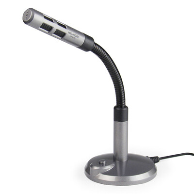 

Hyundai (HYUNDAI) HY-R161 настольный микрофон микрофон с одним разъемом компьютер выделенная сеть KTV / K песня / караоке ОК / голосовой телефон чат внешний вид черный