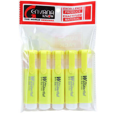 

Золотые года (Genvana) G-0520 тип плоский фломастера - Желтый (5 установлены)