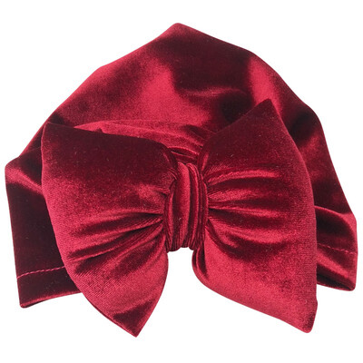 

Baby Hats Gold Velvet Bow Solid Color Bohemian Style Indian Hat Kids Gifts 13T