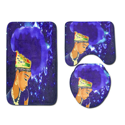 

Toponeto Exotic African Womens Bath Mat Three-piece Bathroom Mat Set