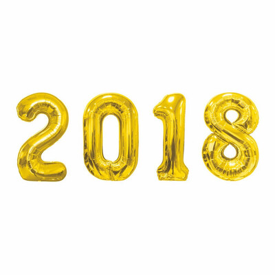 

Toponeto 2018 Number Foil Balloons 2018 Graduation Decorations New Year Eve Festival B