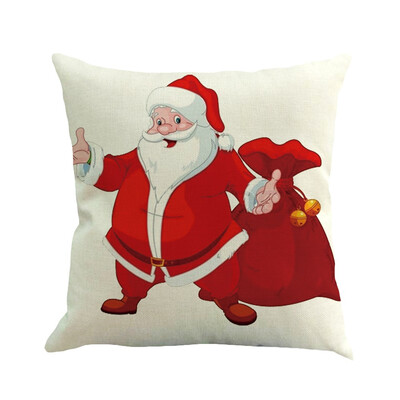 

Tailored Christmas Cotton Linen Sofa Car Home Waist Cushion Cover Throw Pillow Case