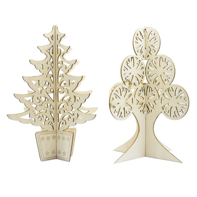 

Christmas Wooden Carved Hollow Decoration Christmas Tree Three-dimensional Decoration