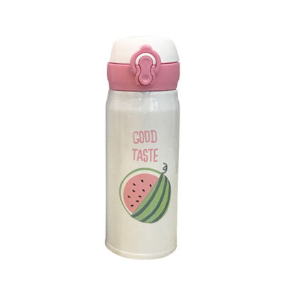 

1PC 350450ML Fruit Jump Cover Stainless Steel Mug Student Portable Cute Children Women Kettle Thermos Bottle School Beker