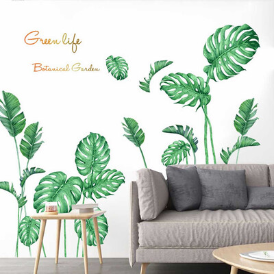 

Siaonvr DIY Beach Tropical Palm Leaves Wall Stickers Modern Art Vinyl Decal Wall Mural