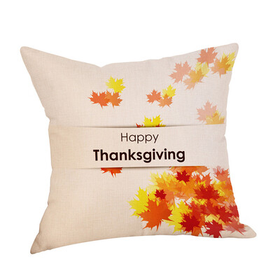 

Tailored Happy Fall Thanksgiving Day Linen Turkey Pillow Case Cushion Cover Home Decor