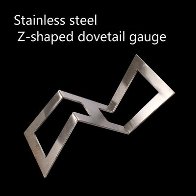 

Dovetail Ruler Universal Scriber Stainless Steel Woodworking Tools DIY Pictorial Z-type Pure Copper Spacing Template Stainless Ste