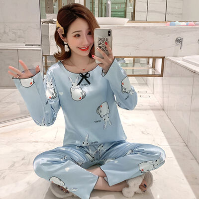 

Fashion Women Lingerie Set Cute Print Large Size Casual Set Home Service Casual Korean Princess Two-piece Pajama Set
