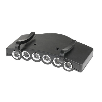 

Night Safe Clip-on 6 Leds Head CapHat Brim Light Fishing Camp Hunting Outdoor Lighting Head Lamp Torch