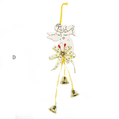 

Toponeto Creative Christmas Tree Pendant Wooden Cabin Elk Santa Christma Party Decoration
