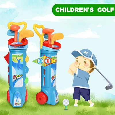 

Gobestart Kids Golf Set Plastic Mini Putter Club Caddy Balls Summer Fun Play Sports