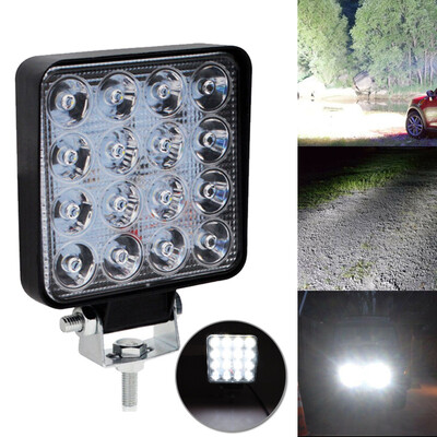 

1x 48W LED Work Light Spotlight Offroad Driving Lamp For Tractor Truck Boat ATV