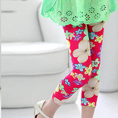 

Autumn Summer Fashion Children Floral Pants Girls Skinny Trousers Pencil Pants Bottoms 2019 New Childrens Leggings