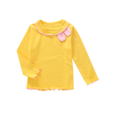 

Cute Girls Autumn Spring Floral Cotton Pullover T-shirt Children Clothes Baby Long Sleeve Tops Tees Blouse