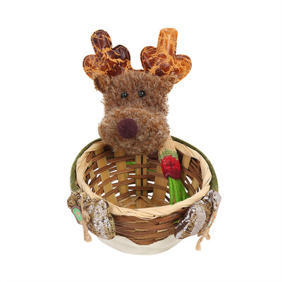 

Tailored Christmas Candy Storage Basket Decoration Santa Claus Storage Basket Gift