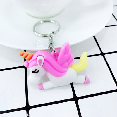 

Magical Silicone Unicorn Keyring Girls Key Ring Bag Pendant Keychain Cute