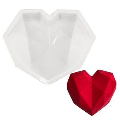 

3D Silicone Cake Mousse Dessert Silicone Mold Cake Decorate Diamond Heart Mold Baking Tool