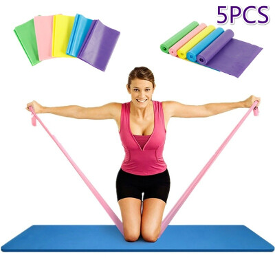 

15PCS New Elastic Yoga Pilates Latex Resistance Band Exercise Strength Weight Training Fitness Band