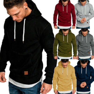 

Mens Winter Hoodies Slim Fit Hooded Sweatshirt Outwear Sweater Warm Coat Jacket