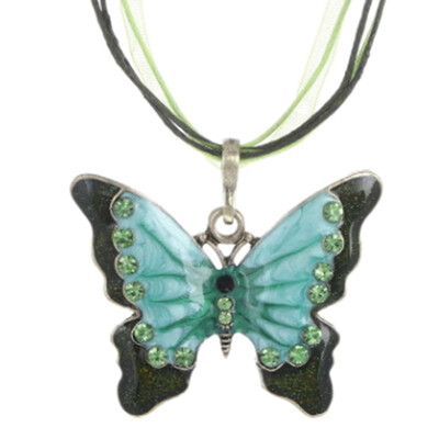 

Fashion Women Long Chain Necklace Jewelry Butterfly Charm Insect Pendant Gifts