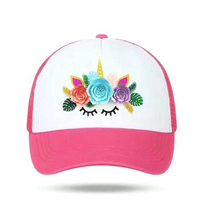 

Cute Unicorns Kids Girls Mesh Cap Trucker Hats Adjustable Baseball Cap