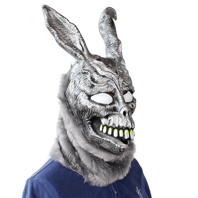 

Siaonvr Donnie Darko FRANK Rabbit Mask Halloween the Bunny Latex Hood with Fur Mask