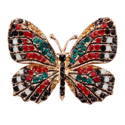 

Multi-color Micro Pave Crystal Rhinestones Butterfly Brooch Pins For Women 11 Assorted Colors Elegant Brooch