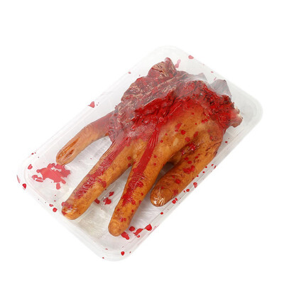 

Halloween Horror Bloody Hand Props Party Decoration Scary Fake Hand Finger Leg Foot Brain Halloween Haunted House Supplies