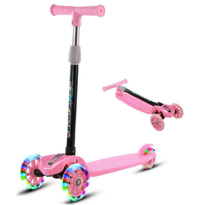 

Kids 3 Wheel Scooter Foldable Adjustable Height City Scooter Gift for Boys Girls Age 2 - 12
