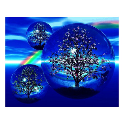 

5D DIY Diamond Painting Cross Stitch Kit Full Round Resin Diamond Covered Without Frame for Home Decor