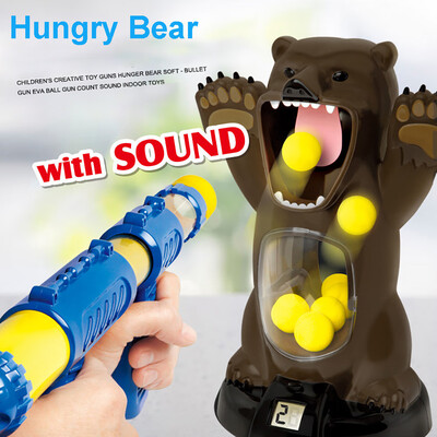 

Tailored Scream Hungry Bear Electronic Shooting Game Party Toys With Sound For Kids