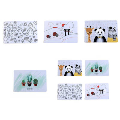 

1Pcs4Pcs Contryside PP Table Mat Waterproof Rectangle Soft Cloth Cover Protector Desktop Kitchen Tool