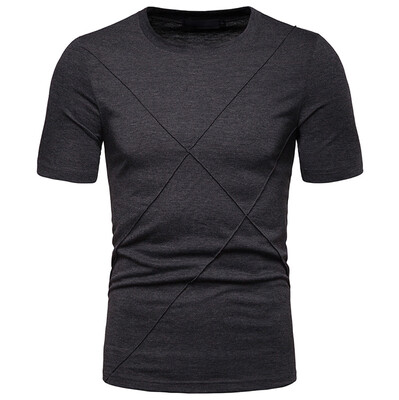 

Toponeto Mens Fashion Summer Solid T Shirt Leaf Short Sleeve Tops Casual Open Shirts