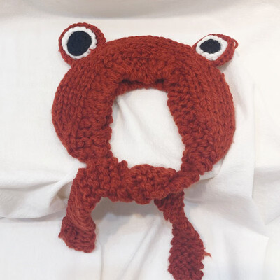 

Baby Boy Girl Cartoon Hats Winter Warm Lined Earmuffs Knitted Big Warm Earmuffs Hat Thickened Cap