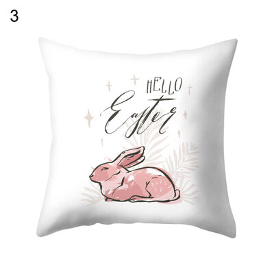 

Easter Rabbit Bunny Egg Throw Pillow Case Cushion Cover Sofa Bed Car Cafe Decor
