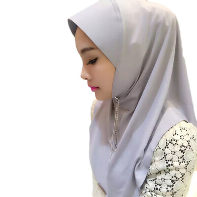 

Women Solid Muslim Cap Hijab Scarf Islamic Cover Head Scarf