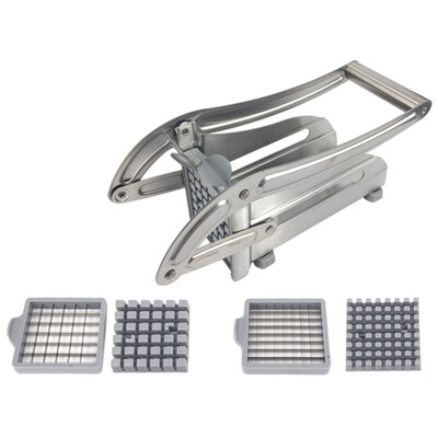 

Practical Non-skid French Fry Cutter Multipurpose Stainless Steel Manual Potato Vegetable Slicer Cutter Set For Home Kitchen