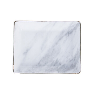 

Toponeto Gold-plated Jewelry Plate Home Decoration Plate Ring Jewelry Storage Tray