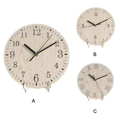 

Vintage Wooden Wall Clock Arabic Numeral Design Rustic Country Tuscan Style Battery Powered Vintage Decorative Round Wall Clock