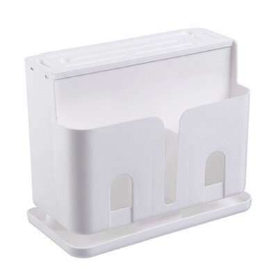 

PP Chopsticks Storage Box Knife Holder Combined Kitchen Storage Home Rack Drainage Cage Covered Eusable Wall Mounted Storage Box