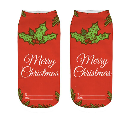 

Gobestart Womens 3D Cartoon Funny Christmas Crazy Cute Amazing Novelty Print Ankle Socks
