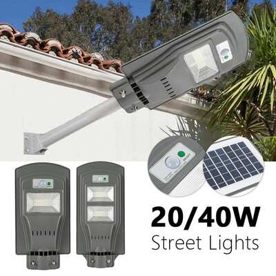 

Willstar 20W 40W LED Solar Street Lights Outdoor Super Bright Motion Sensor Waterproof Area Security Lamp for Garden Yard