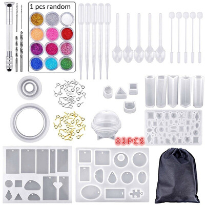 

83 Pcs Mold Tools Kit for Crafts Silicone Epoxy Mold for DIY Resin Casting Molds
