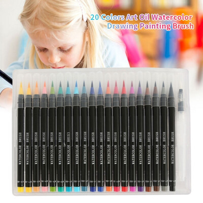 

Willstar 20 Colors Art Oil Watercolor Drawing Painting Brush Sketch Manga Pen Set