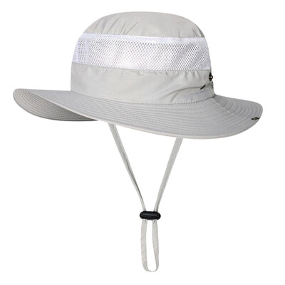 

Unisex Summer Bucket Hat Wide Brim Nylon Sun Visor Outdoor Fishing Cap