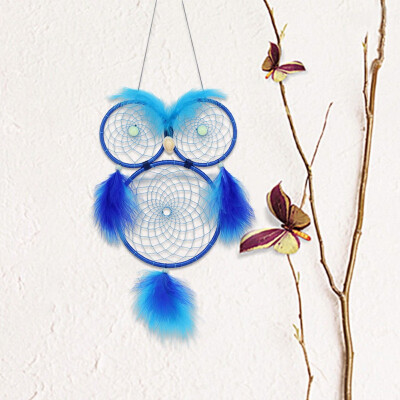 

dream catcher Owl Feather Dream Catcher Wind Chimes Handmade Dreamcatcher Net With Feather Beads for Wall Hanging Home Decor