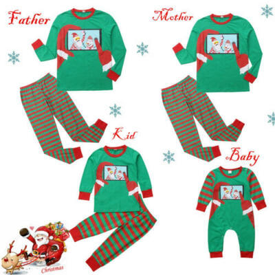 

2019 Family Matching Christmas Tree Pajamas PJs Set Xmas Sleepwear Nightwear US