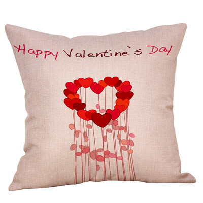 

JPGIF Happy Valentines Day Throw Pillow Case Sweet Love Square Cushion Cover